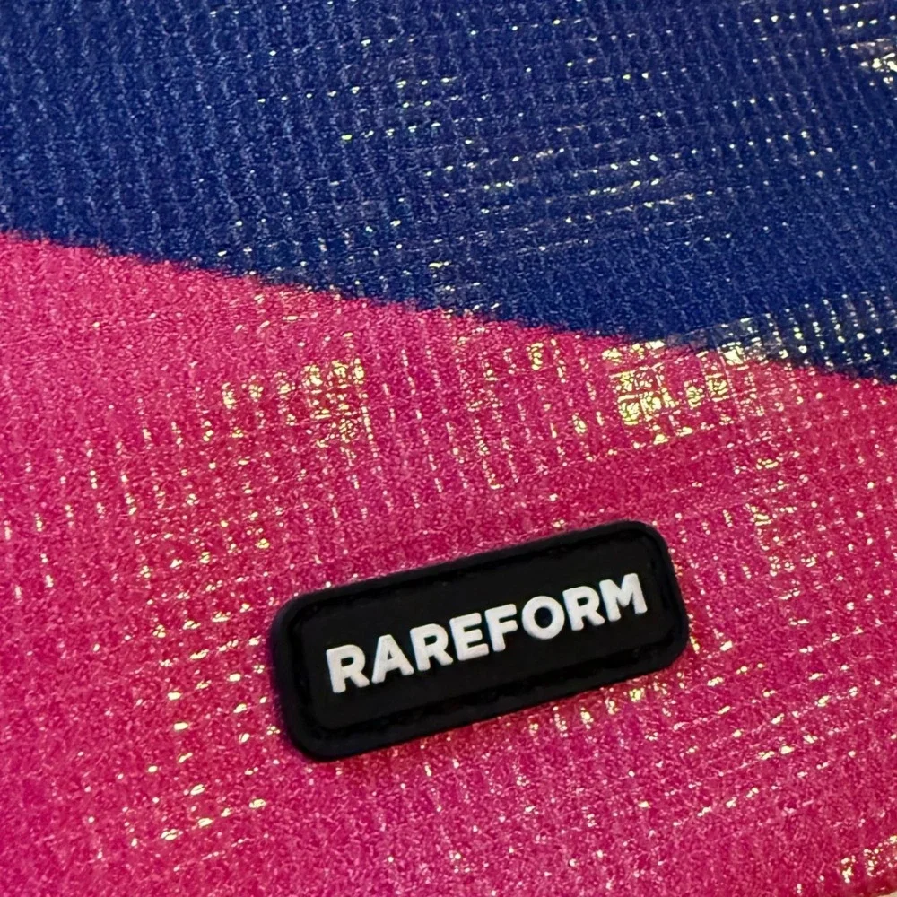 Rareform Mini Blake Tote Bag Pink Navy Blue Repurposed Billboard Vinyl NWT